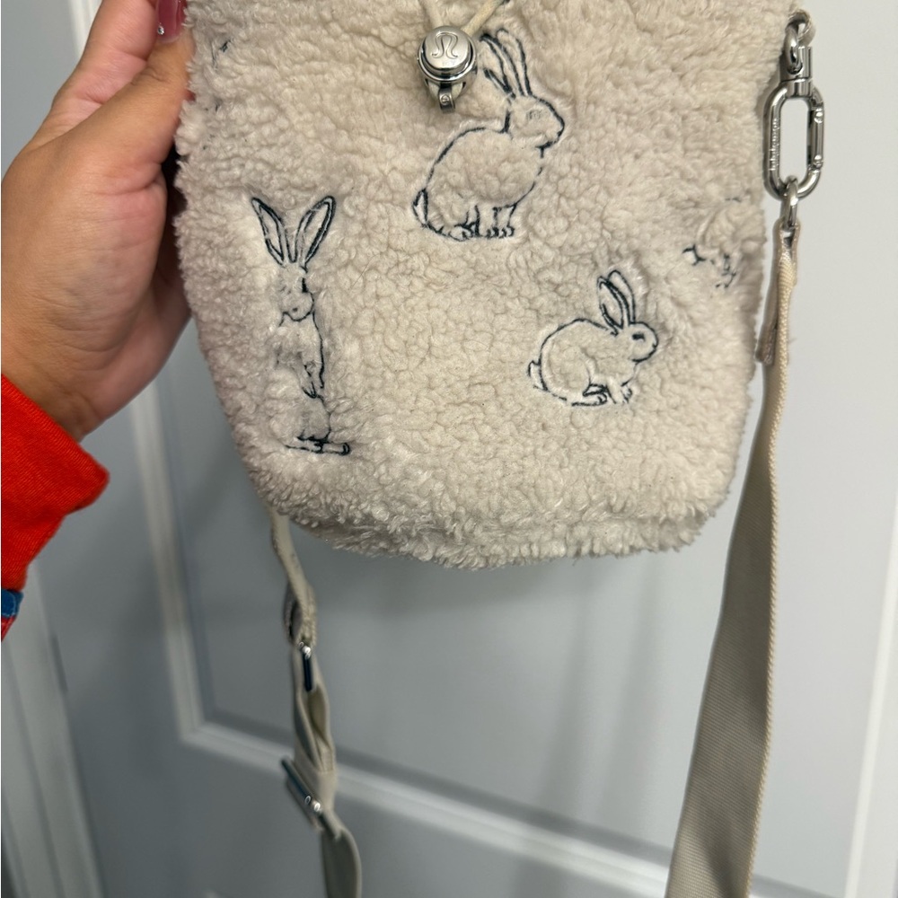 lululemon athletica Cream Crossbody Bag with Rabbit Print